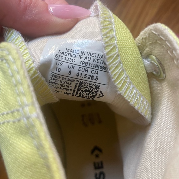 Light Yellow Platform Converse - Picture 3 of 5